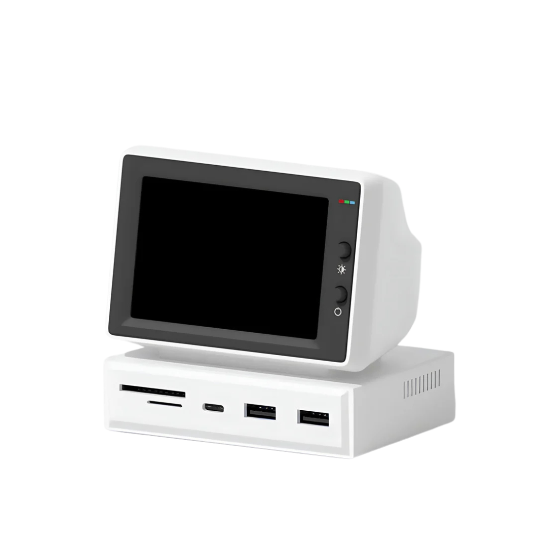 My Dockmate retro mini computer monitor with 3.5-inch IPS screen and USB-C hub